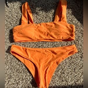 SHEIN Neon Orange Bikini - Size Small